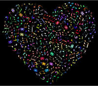 Prismatic Musical Heart 4 4