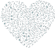Silver Musical Heart 4 No Background