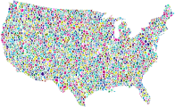 Polyprismatic Tiled United States Map