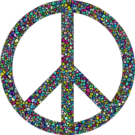 Polyprismatic Tiled Peace Sign With Background
