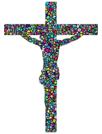 Polyprismatic Tiled Crucifix With Background