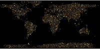 Gold Musical World Map