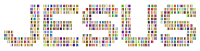 Polychromatic Jesus Typography 2 No Background