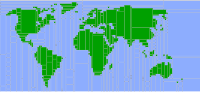 World Map Mondrian Mosaic