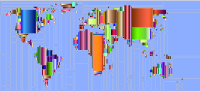 World Map Mondrian Mosaic 7