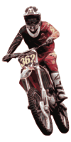 off-road bike with rider