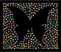 Prismatic Negative Space Butterflies 3