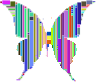 Prismatic Abstract Modern Art Butterfly