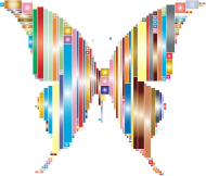 Prismatic Abstract Modern Art Butterfly 2