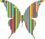 Prismatic Abstract Modern Art Butterfly 4