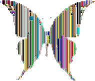 Prismatic Abstract Modern Art Butterfly 8