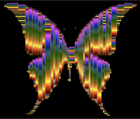 Prismatic Abstract Modern Art Butterfly 12