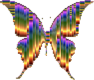 Prismatic Abstract Modern Art Butterfly 12 No Background