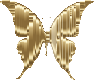 Prismatic Abstract Modern Art Butterfly 13 No Background
