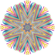 Prismatic Star Line Art