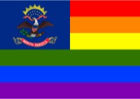 Rainbow Flag North Dakota
