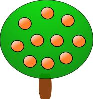 Fruit tree 3, orange