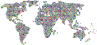 Prismatic Mosaic World Map