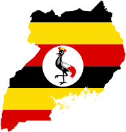Uganda Flag Map