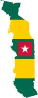 Togo Flag Map