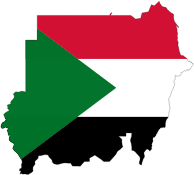 Sudan Flag Map With Stroke