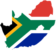 South Africa Flag Map