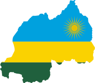 Rwanda Flag Map