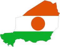 Niger Flag Map With Stroke