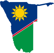 Namibia Flag Map