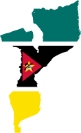 Mozambique Flag Map