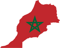 Morocco Flag Map