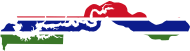 Gambia Flag Map