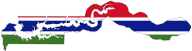 Gambia Flag Map With Stroke