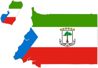 Equatorial Guinea Flag Map With Stroke