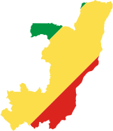 Congo Flag Map