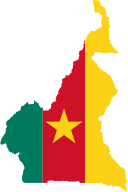 Cameroon Flag Map