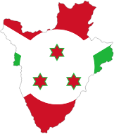 Burundi Flag Map With Stroke