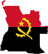 Angola Flag Map