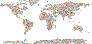Prismatic Peace Sign World Map 2 No Background