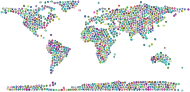 Prismatic Peace Sign World Map 3 No Background