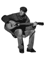 man playing guitar