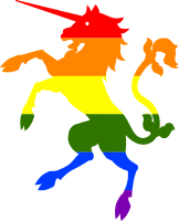 Rainbow unicorn (vectorized)