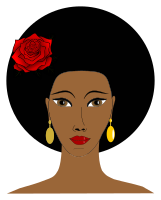 Black woman with a rose