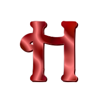 Alphabet 12, letter H