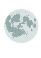 Cartoon style moon