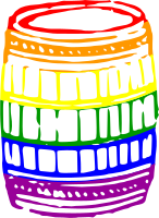 Colourful firkin