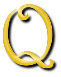 Alphabet 13, letter Q