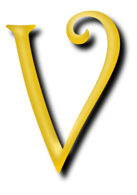 Alphabet 13, letter V