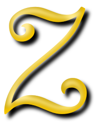 Alphabet 13, letter Z