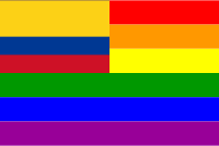 The Colombia Rainbow Flag